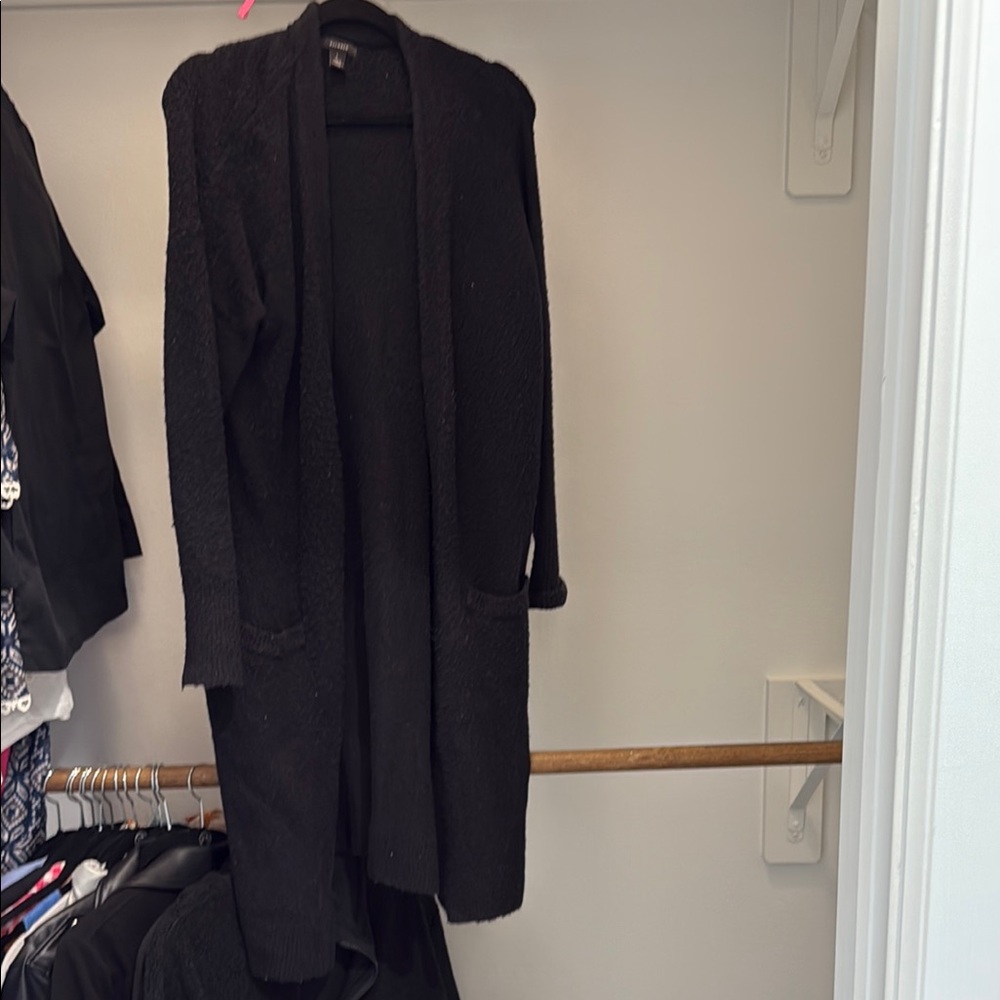 Women's Black Sweater Cardigan long halogen